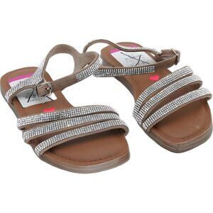 Steve Madden Rhinestone Silver Strappy Toddler Sandals Size 13